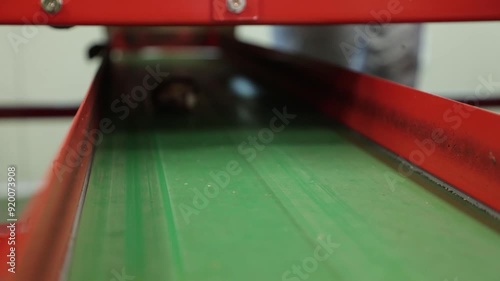 Wallpaper Mural 버섯 공장 컨베이어 밸트 이동하는 버섯 확대(농장+농사+재배+수확+판매+유통+기계+이동+노동) Torontodigital.ca