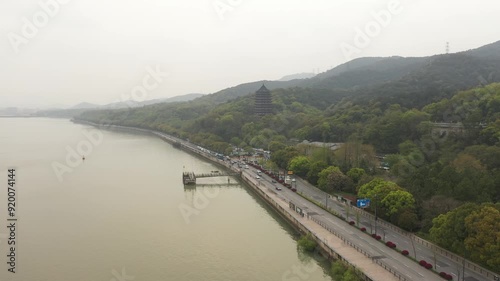 Wallpaper Mural Aerial photography of the Qiantang River Bridge in Hangzhou Torontodigital.ca