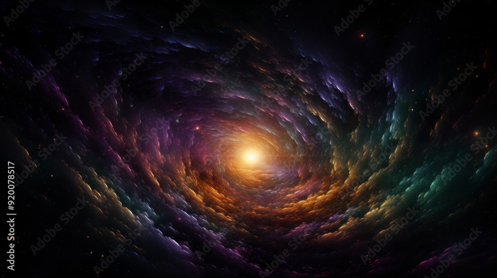 宇宙空間と巨大な渦,Generative AI AI画像 宇宙空間と巨大な渦,Generative AI AI画像