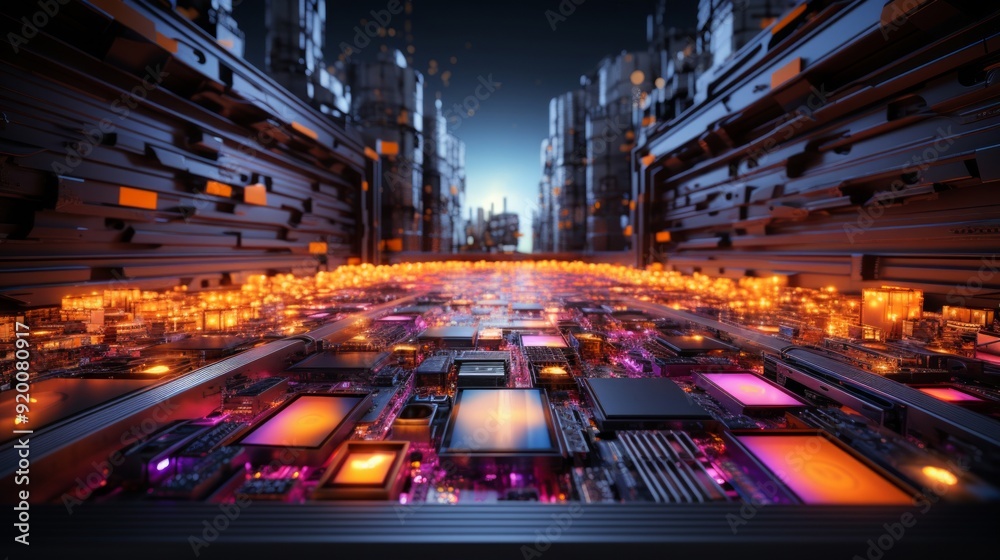 デジタル空間の通路,Generative AI AI画像 デジタル空間の通路,Generative AI AI画像