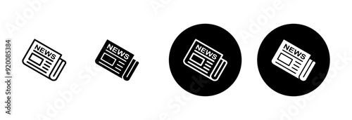 Newspaper icon vector isolated on white background. news paper icon vector