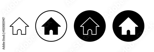 Home icon vector isolated on white background. House vector icon. Address
