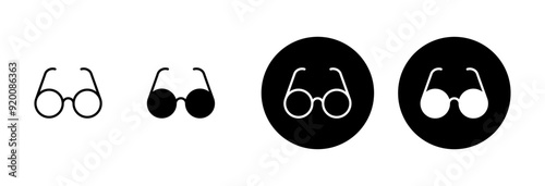 Glasses icon vector isolated on white background. Stylish Eyeglasses. Glasses vector. Optical concept