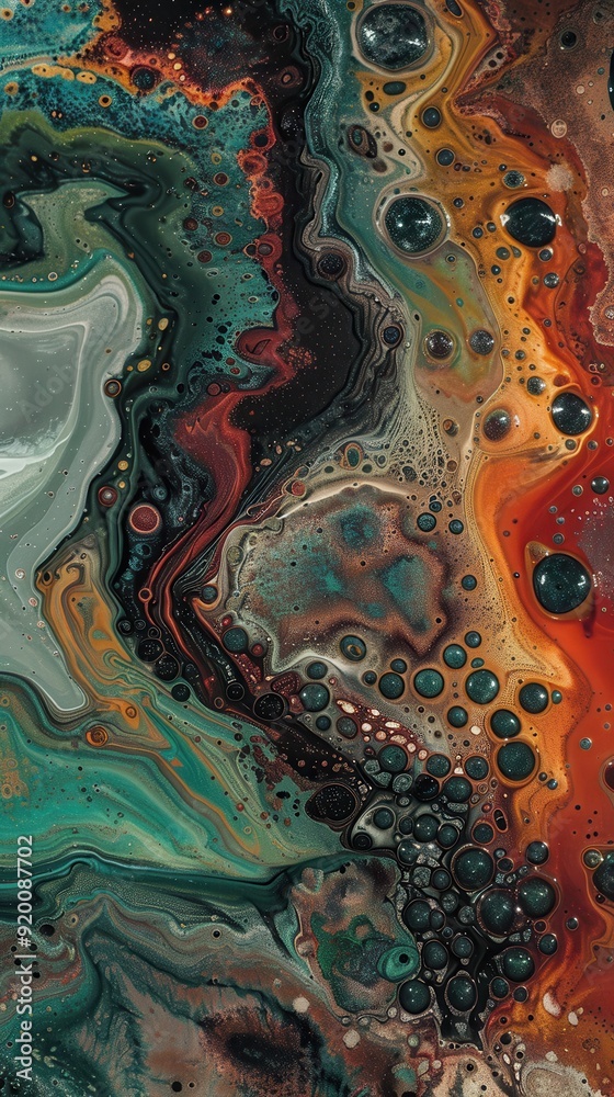 Fototapeta premium Abstract Swirls and Bubbles