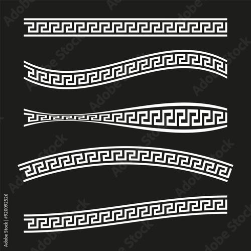 Obraz na plátne Greek pattern borders