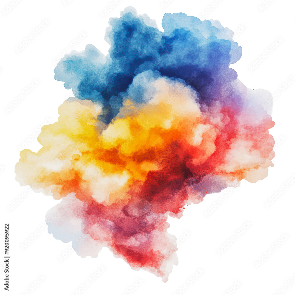 PNG Colorful smoke cloud in bright hues PNG Colorful smoke cloud in bright hues