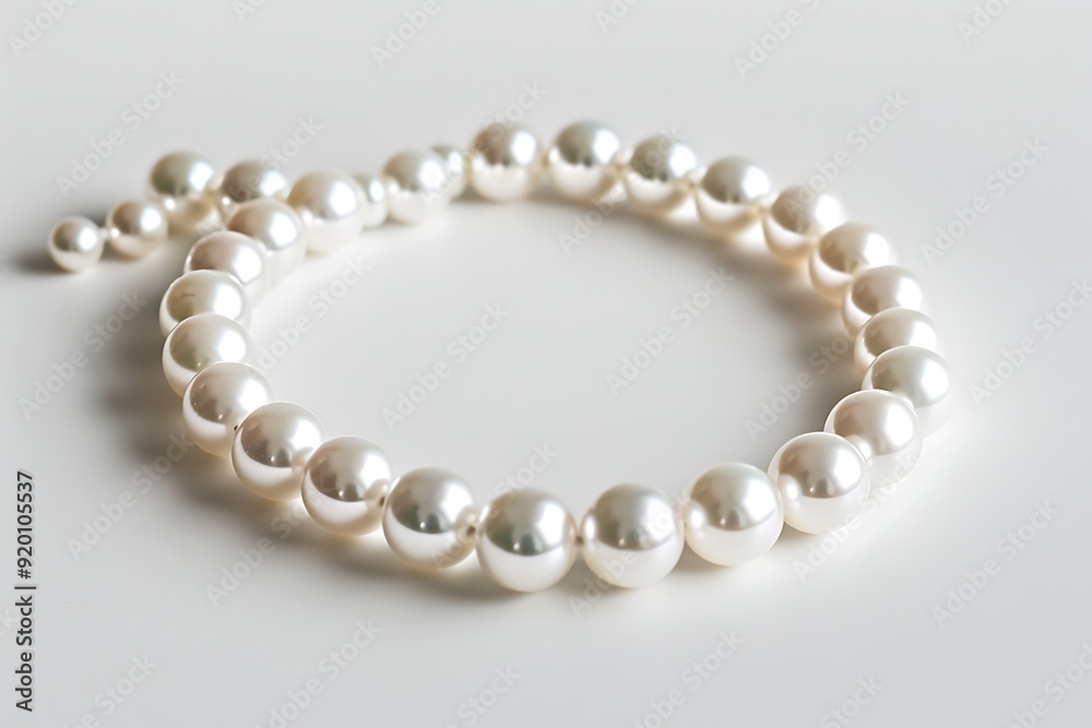 Pearl necklace isolated on white background. Pearl necklace isolated on white background.