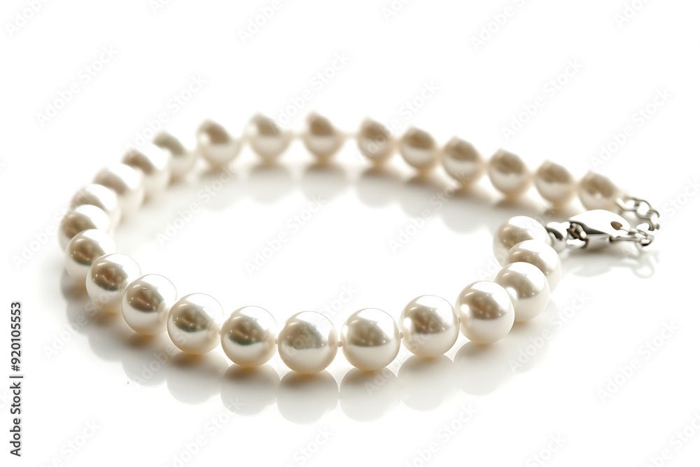 Pearl necklace isolated on white background. Pearl necklace isolated on white background.