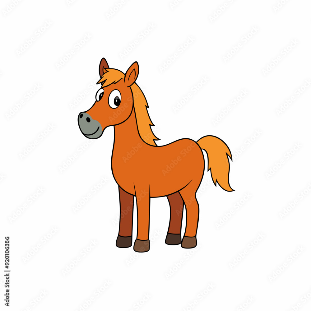 Horse isolated on white, horse vector illustration, animal vector art, horse silhouette, pet vector icon, horses cartoon line art, eps Horse isolated on white, horse vector illustration, animal vector art, horse silhouette, pet vector icon, horses cartoon line art, eps