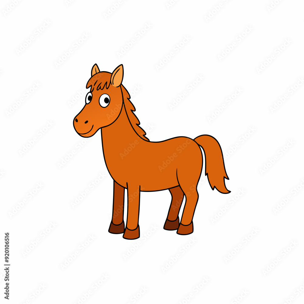Horse isolated on white, horse vector illustration, animal vector art, horse silhouette, pet vector icon, horses cartoon line art, eps Horse isolated on white, horse vector illustration, animal vector art, horse silhouette, pet vector icon, horses cartoon line art, eps