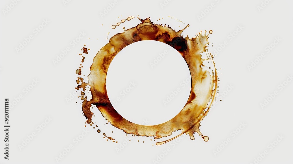 A coffee stain ring icon, adding a touch of authenticity to designs.