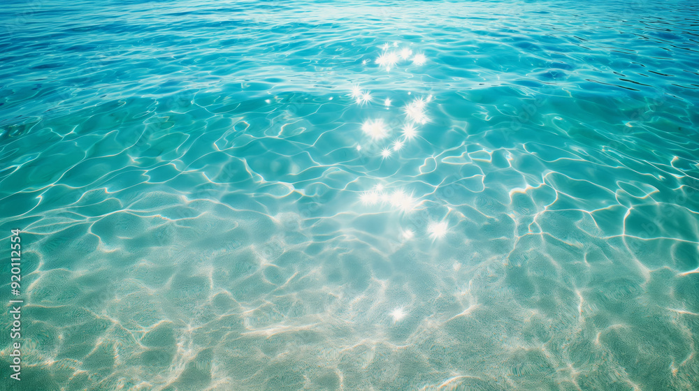 Obraz premium Sparkling Blue Water Ripples ..