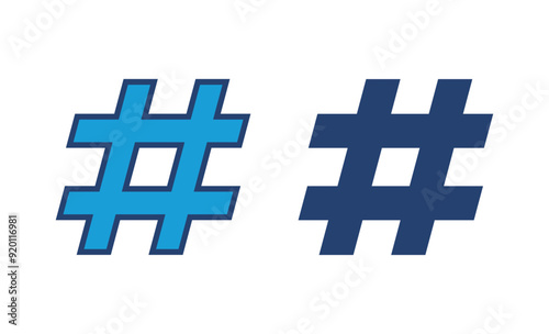 Hashtag icon vector. hashtag symbol