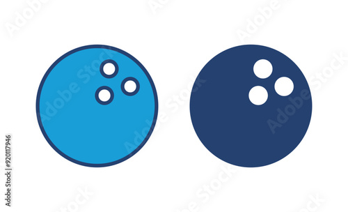 Bowling icon vector. bowling ball and pin icon. bowling pins