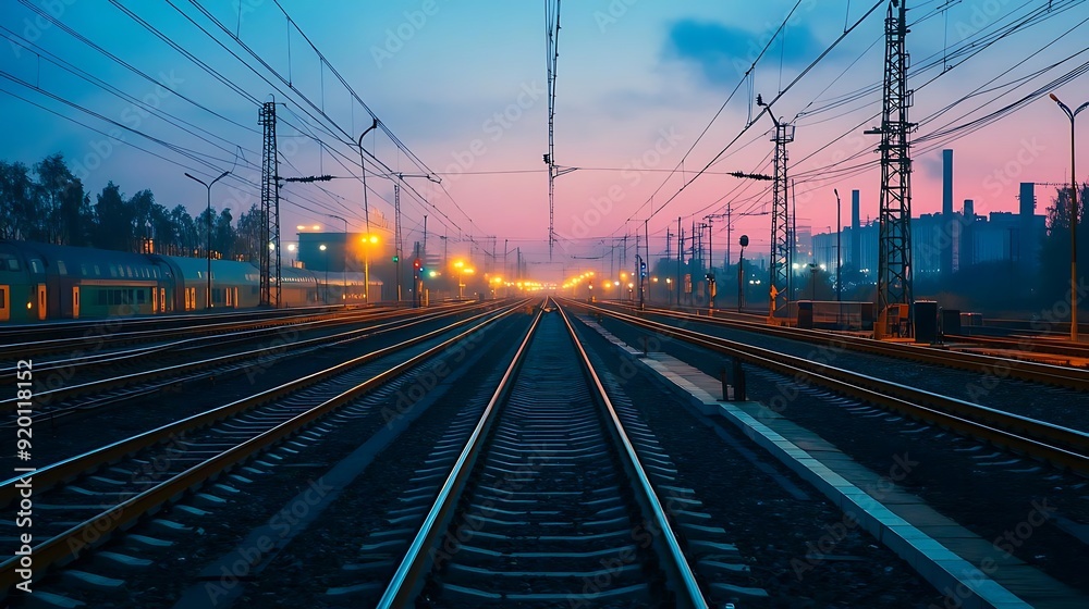 Train Tracks Leading into the Distance - Photo Train Tracks Leading into the Distance - Photo