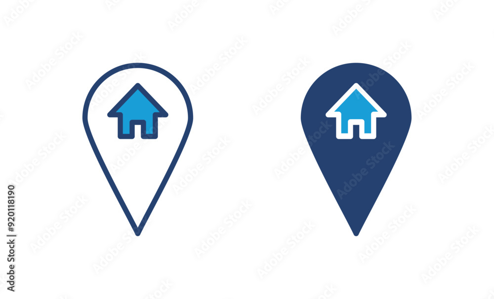 address icon vector. home location icon vector