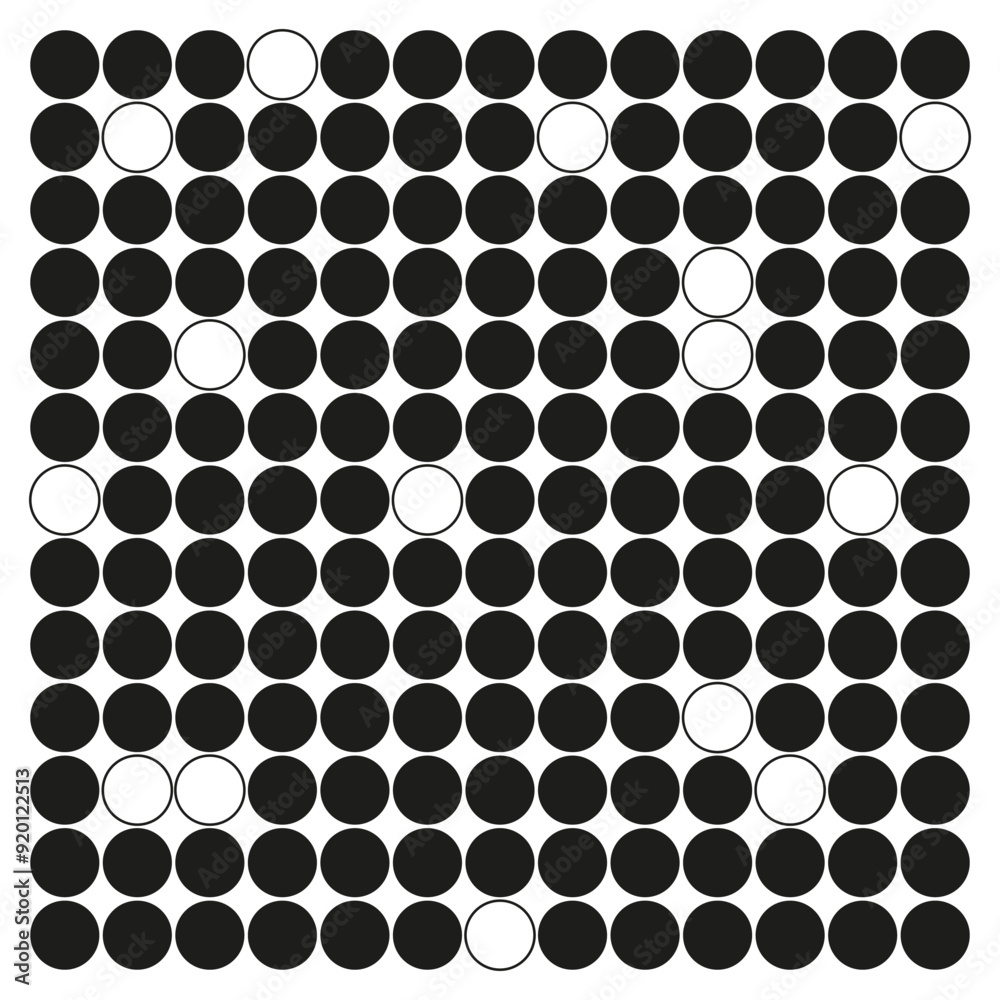 Black and white dots. Geometric circular pattern. Abstract repetitive grid. Minimalist monochrome design. Black and white dots. Geometric circular pattern. Abstract repetitive grid. Minimalist monochrome design.