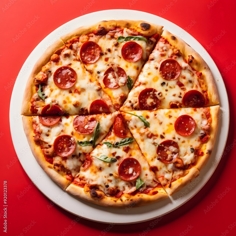 pepperoni pizza on a white tray pepperoni pizza on a white tray