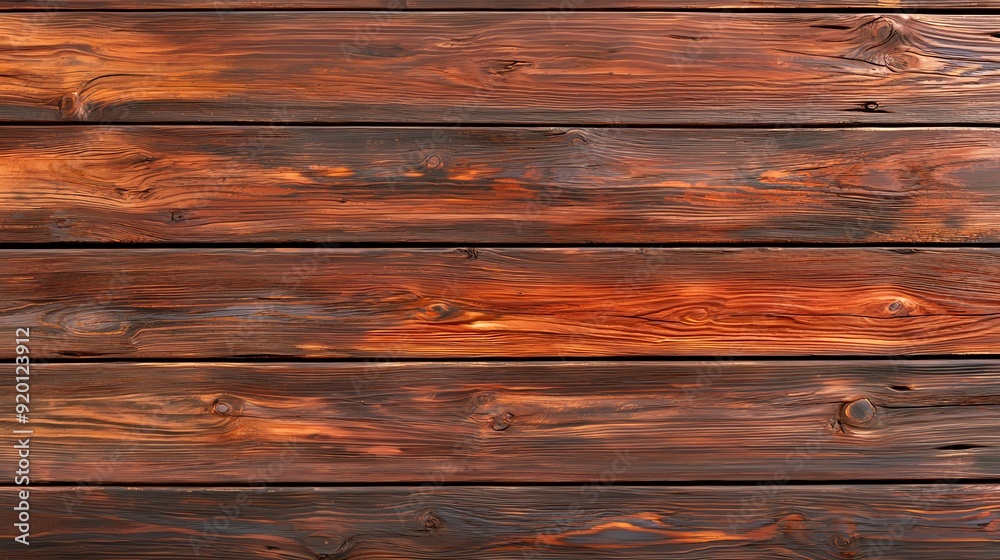 Naklejka premium Custom wood paneling, rich stains, natural grain, watercolor style