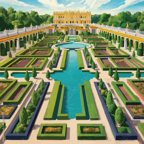 Mughal Garden illustration