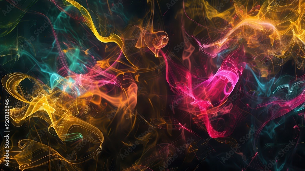 Obraz premium Abstract Swirls of Vibrant Colors