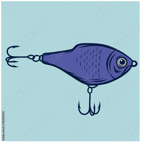 vintage fishing baits vector illustration, Fishing lur photo