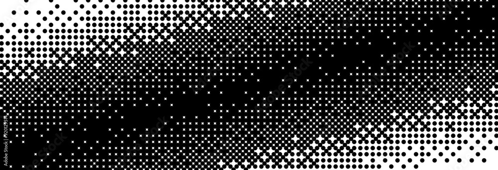 Diagonal bitmap gradient texture. Black and white slanted dithering ...