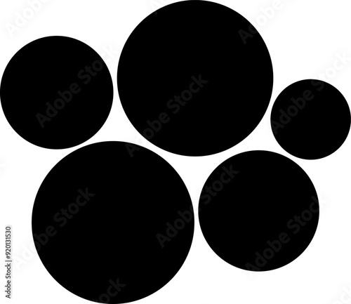 Multiple circle photo collage template vector illustration. black and white picture wall album for abstract background, business, collage art,  brush collage, digital photo, papers and stationary.