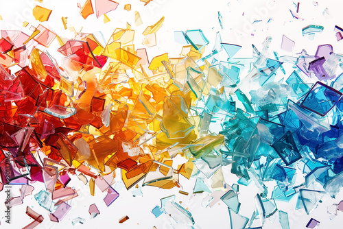 Background of shattered colorful glass