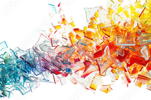 Background of shattered colorful glass