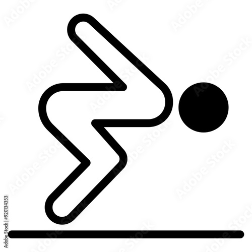 squat man icon vector 