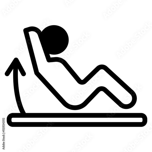 Fitness icon. Sport exercise stylized people making exercises vector icon. Fitness exercise, training activity, workout and stretching illustration