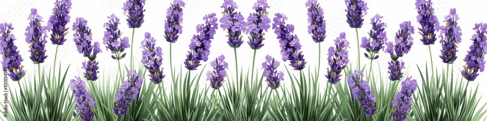 Lush Lavender Field in Full Bloom: Captivating Purple Blossoms Amidst Verdant Greenery in Idyllic Outdoor Garden Landscape Lush Lavender Field in Full Bloom: Captivating Purple Blossoms Amidst Verdant Greenery in Idyllic Outdoor Garden Landscape