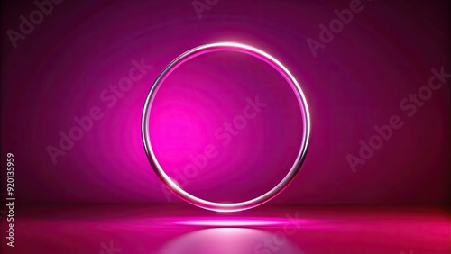 Floating circle on striking magenta background, elegant, contrast, motion, floating, circle, magenta, solid, background
