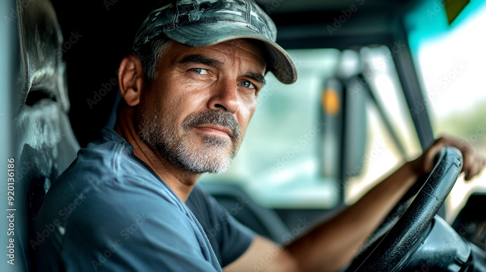Man working as a truck driver Man working as a truck driver