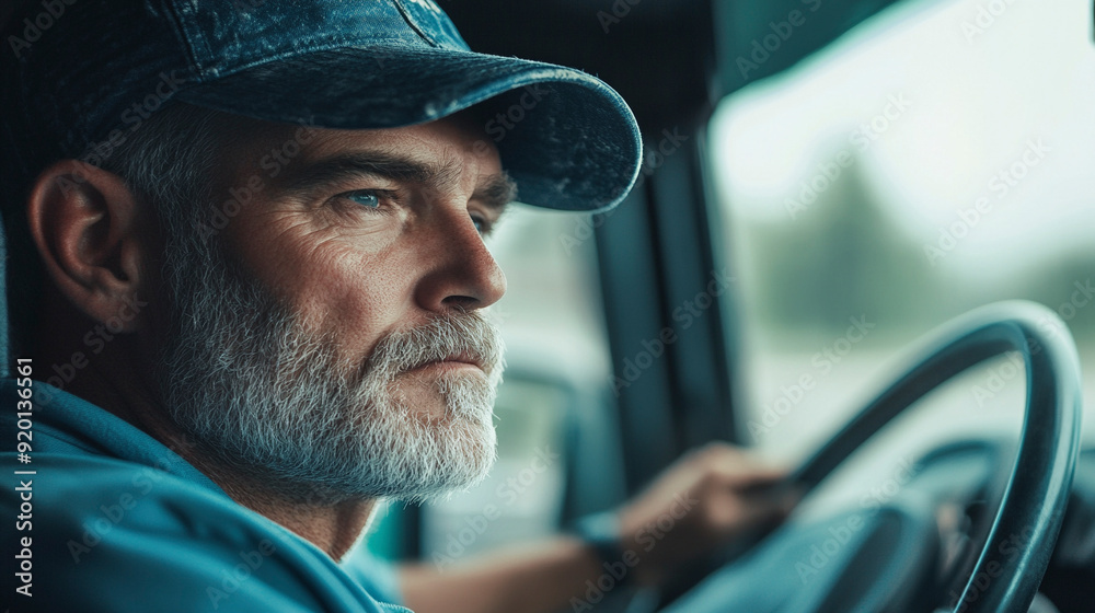 Man working as a truck driver Man working as a truck driver