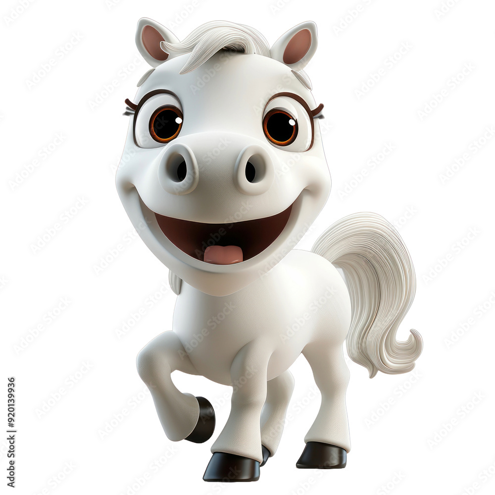 Cute pony isolated on a transparent background for web, banner, wallpaper Cute pony isolated on a transparent background for web, banner, wallpaper