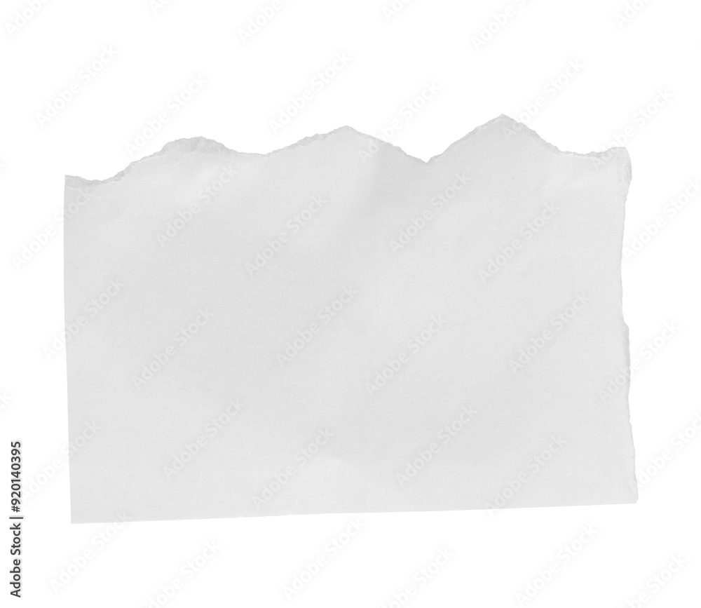 White ripped piece of paper isolated on transparent background PNG file White ripped piece of paper isolated on transparent background PNG file