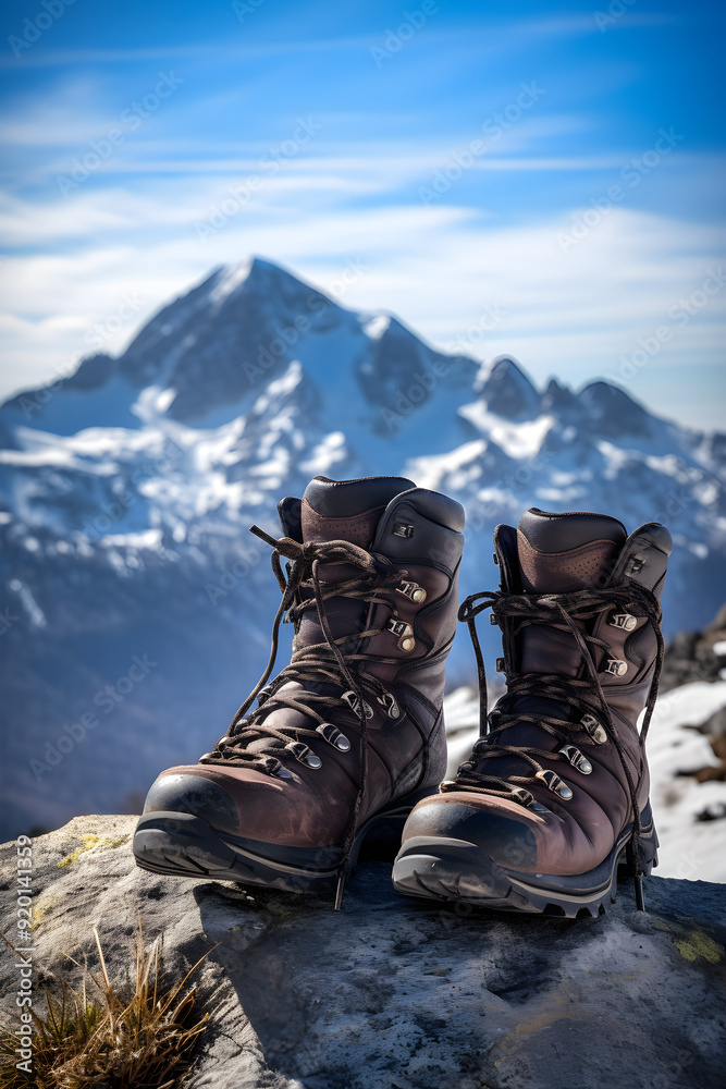 Embrace the Adventure: Breath-taking Scenic View of a Lone Hiker's Journey in Rugged Terrain