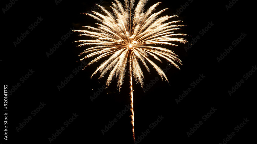 golden fireworks bursts against the night sky, creating a mesmerizing cascade of light and color. The vibrant sparks symbolize celebration, joy, and the triumph of the human spirit golden fireworks bursts against the night sky, creating a mesmerizing cascade of light and color. The vibrant sparks symbolize celebration, joy, and the triumph of the human spirit