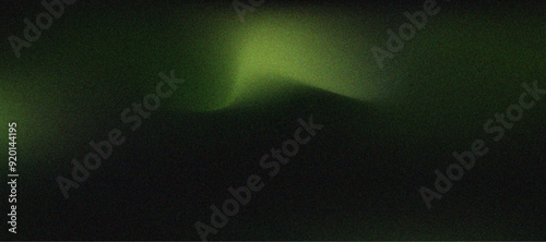 black green light, grainy noise grungy texture color gradient rough abstract background shine bright light and glow , template empty space.