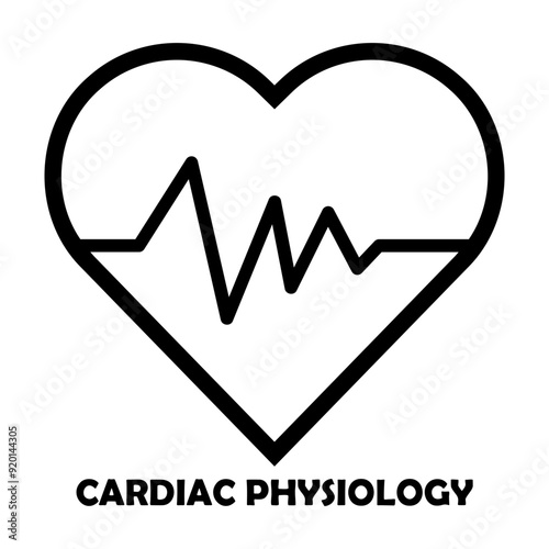 cardiac physiology Line Icon