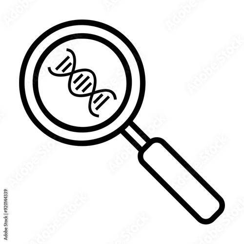 dna research Line Icon