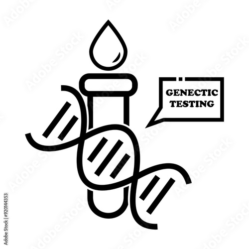genetic testing Line Icon
