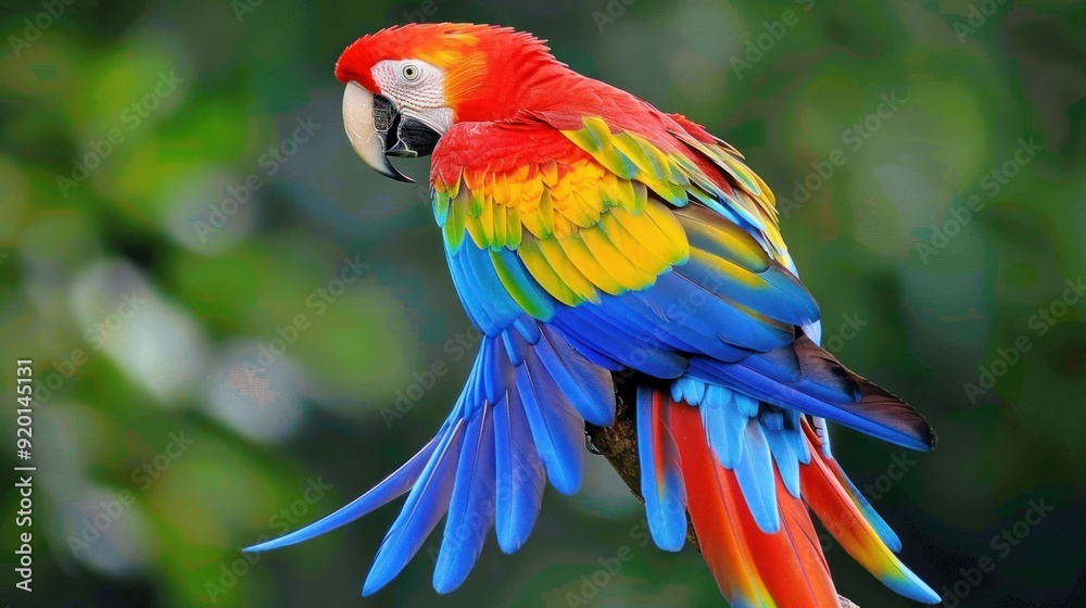 Obraz premium Vibrant Scarlet Macaw Parrot