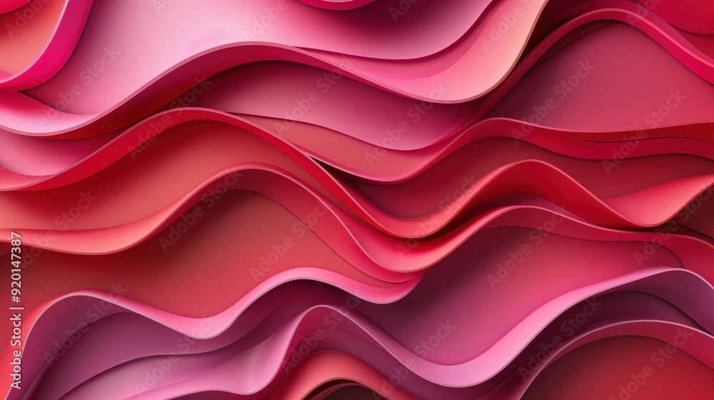 Flowing layers of red and pink hues create a smooth, wavy pattern, evoking a sense of movement and warmth, ideal for abstract backgrounds or fashion themes. Flowing layers of red and pink hues create a smooth, wavy pattern, evoking a sense of movement and warmth, ideal for abstract backgrounds or fashion themes.