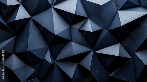 Abstract Dark Blue Geometric Pattern