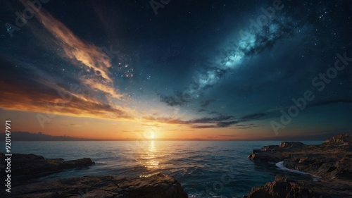 sunrise over the ocean