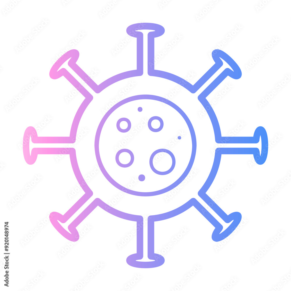 bacteria Line Gradient Icon bacteria Line Gradient Icon