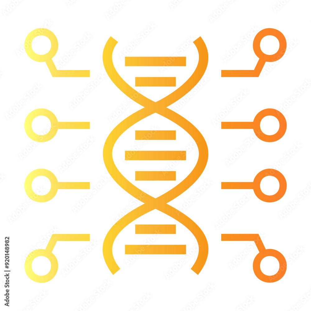bioinformatics Line Gradient Icon bioinformatics Line Gradient Icon